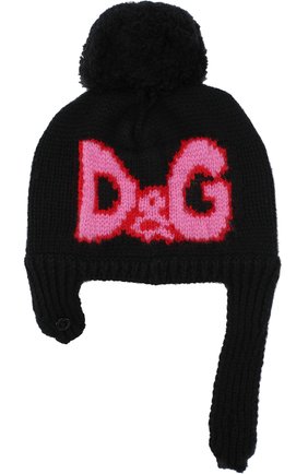 Детского шапка из смеси шерсти и кашемира DOLCE & GABBANA черного цвета по цене 18800 руб., арт. LNKH03/JAMME | Фото 2 Детского шапка из смеси шерсти и кашемира DOLCE & GABBANA черного цвета, арт. LNKH03/JAMME | Фото 2 (Материал: Текстиль, Кашемир, Шерсть; Статус проверки: Проверена категория)