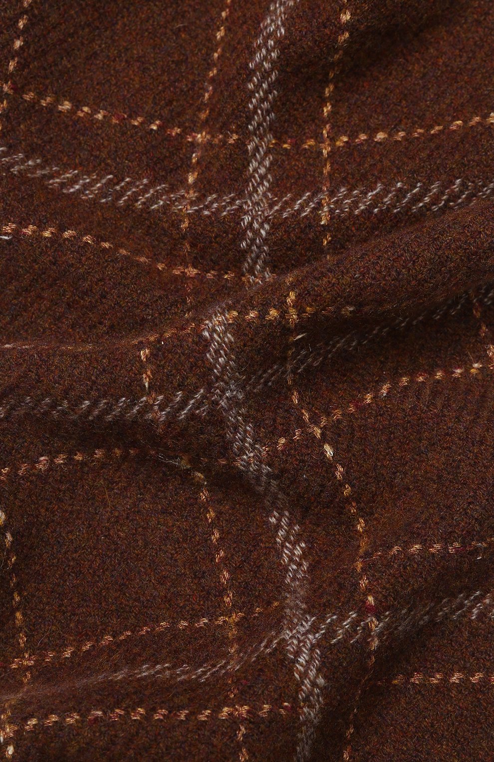 Мужской шарф из смеси кашемира и шелка LORO PIANA коричневого цвета по цене 82700 руб., арт. FAI2437 | Фото 2 Мужской шарф из смеси кашемира и шелка LORO PIANA коричневого цвета, арт. FAI2437 | Фото 2