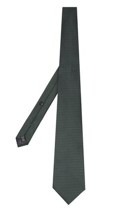 Мужской шелковый галстук ERMENEGILDO ZEGNA темно-зеленого цвета по цене 12950 руб., арт. Z4E07/1XW | Фото 2 Мужской шелковый галстук ERMENEGILDO ZEGNA темно-зеленого цвета, арт. Z4E07/1XW | Фото 2