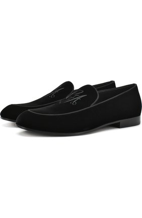 Мужские бархатные лоферы GIORGIO ARMANI черного цвета по цене 47600 руб., арт. X2A337/XL579 | Фото 1 Мужские бархатные лоферы GIORGIO ARMANI черного цвета, арт. X2A337/XL579 | Фото 1