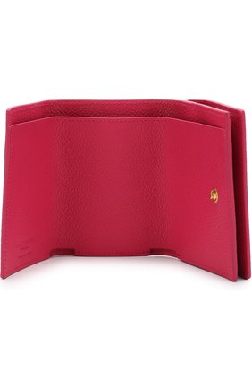 Кожаный кошелек на кнопке Saint Laurent, фуксия цвета, арт. 459784/B680J в ЦУМ | Фото №3 Кожаный кошелек на кнопке Saint Laurent фуксия цвета | Фото №3