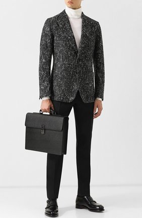 Мужской черный кожаный портфель ufficio с клапаном Dolce & Gabbana, арт. BM1437/A1001 купить в ЦУМ | Фото №2 Кожаный портфель Ufficio с клапаном Dolce & Gabbana черный | Фото №2