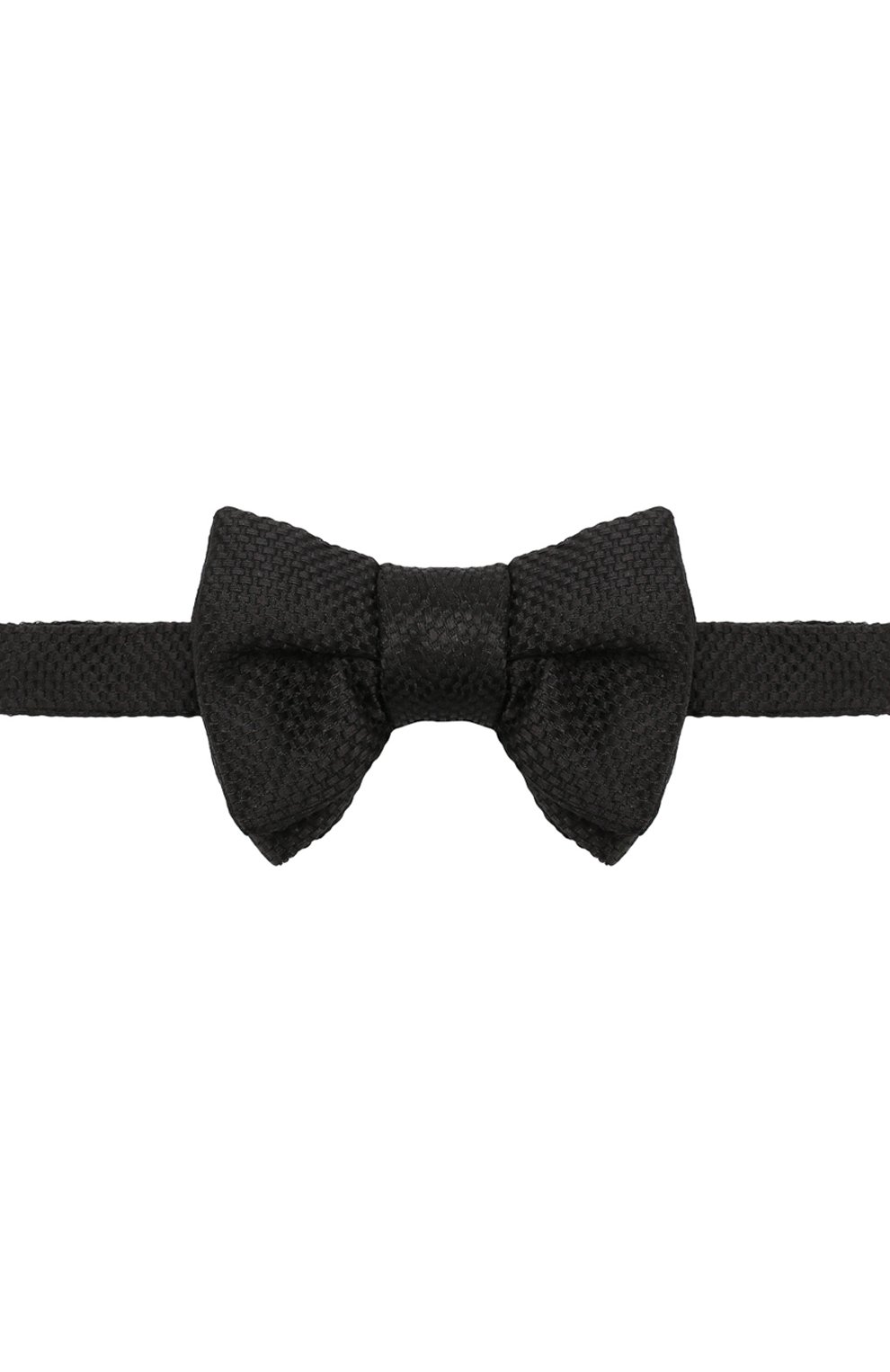 Мужской галстук-бабочка из смеси шелка и хлопка TOM FORD черного цвета, арт. 4TF24/4CH | Фото 1