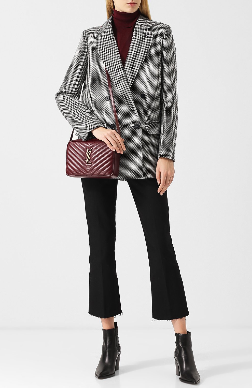 Женская сумка lou medium SAINT LAURENT бордового цвета по цене 79800 руб., арт. 520534/DV707 | Фото 2 Женская сумка lou medium SAINT LAURENT бордового цвета, арт. 520534/DV707 | Фото 2