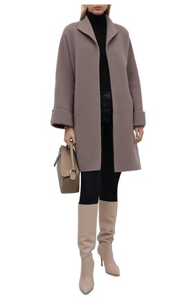 Женское шерстяное пальто с поясом GIORGIO ARMANI серого цвета по цене 239000 руб., арт. 8WH0L002/T008G | Фото 2 Женское шерстяное пальто с поясом GIORGIO ARMANI серого цвета, арт. 8WH0L002/T008G | Фото 2