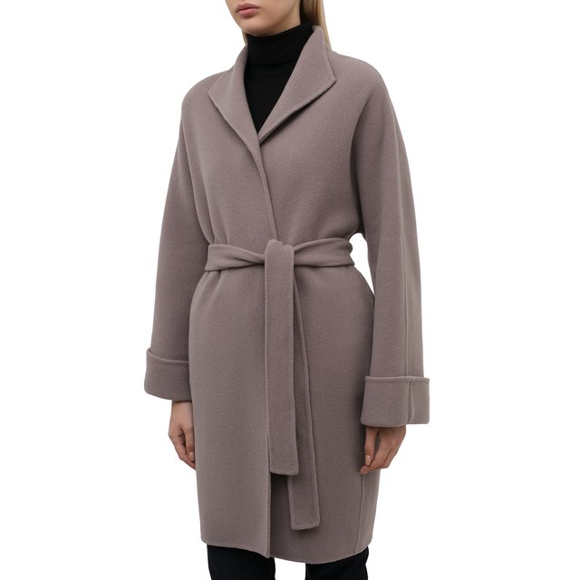 Шерстяное пальто с поясом Giorgio Armani 7127651