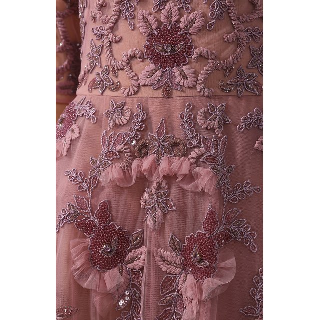 фото Платье-макси с декоративной отделкой zuhair murad
