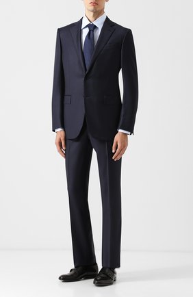 Мужская хлопковая сорочка с воротником кент ERMENEGILDO ZEGNA голубого цвета по цене 27350 руб., арт. 404011/9MS0PA | Фото 2 Мужская хлопковая сорочка с воротником кент ERMENEGILDO ZEGNA голубого цвета, арт. 404011/9MS0PA | Фото 2 (Материал внешний: Хлопок; Рукава: Длинные; Длина (для топов): Стандартные; Статус проверки: Проверено, Проверена категория; Случай: Формальный; Воротник: Кент; Принт: Однотонные; Манжеты: На пуговицах)