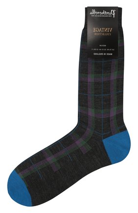 Мужские шерстяные носки PANTHERELLA бирюзового цвета, арт. 595473 | Фото 1 (Материал внешний: Синтетический материал, Шерсть; Кросс-КТ: бельё)