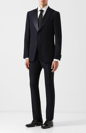 Мужской шерстяной смокинг с шелковыми лацканами Z ZEGNA темно-синего цвета по цене 119000 руб., арт. 422889/284GGQ | Фото 1 Мужской шерстяной смокинг с шелковыми лацканами Z ZEGNA темно-синего цвета, арт. 422889/284GGQ | Фото 1
