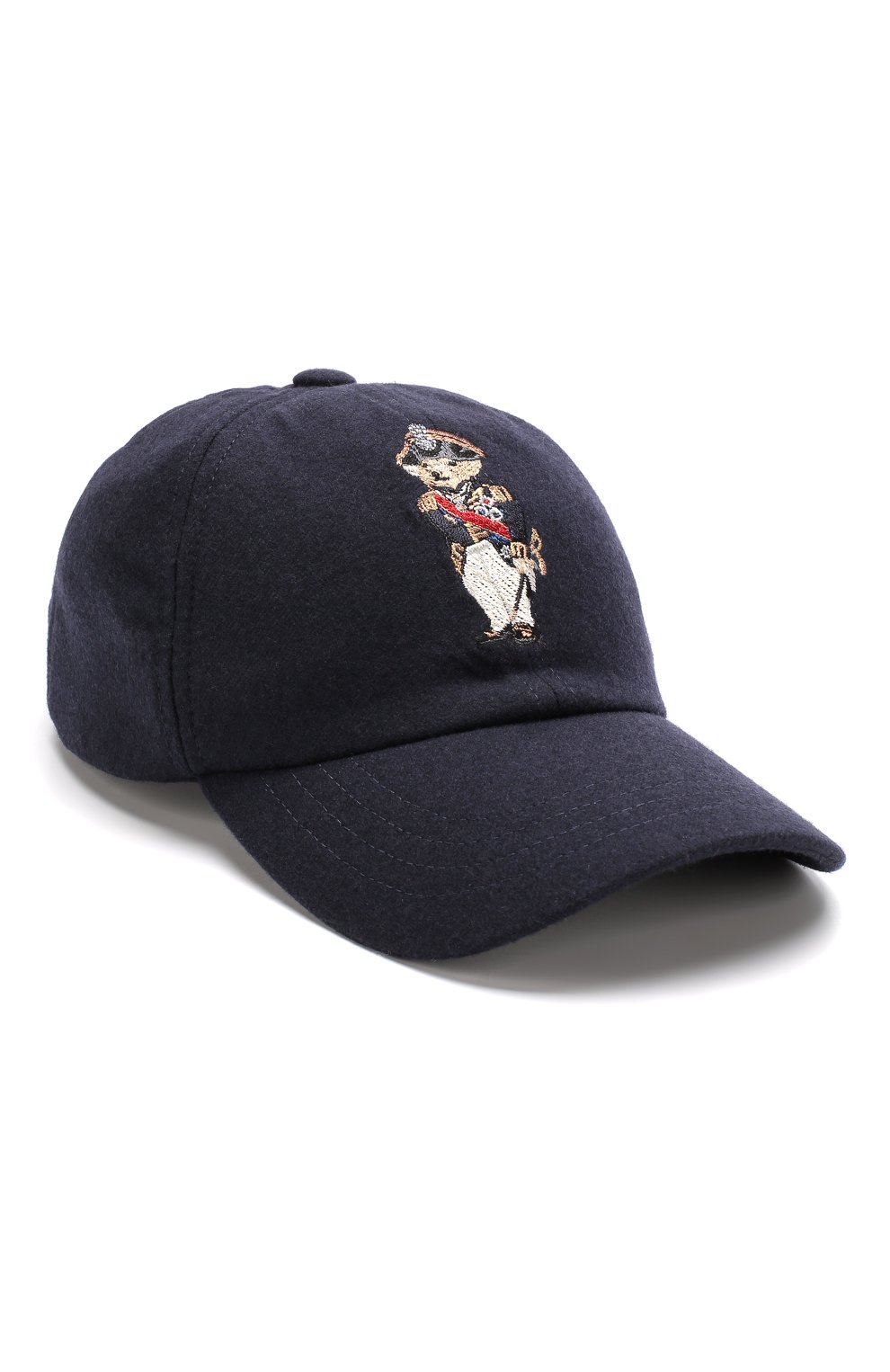 Мужской шерстяная бейсболка с вышивкой RALPH LAUREN темно-синего цвета, арт. 790728203 | Фото 1