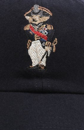 Мужской шерстяная бейсболка с вышивкой RALPH LAUREN темно-синего цвета по цене 17150 руб., арт. 790728203 | Фото 3 Мужской шерстяная бейсболка с вышивкой RALPH LAUREN темно-синего цвета, арт. 790728203 | Фото 3
