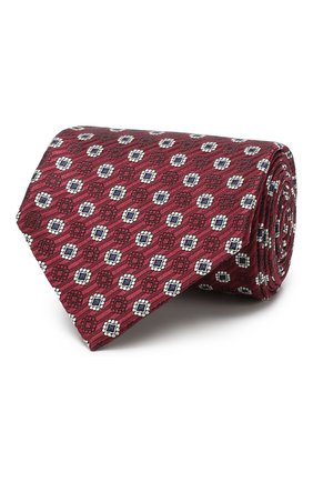 Мужской шелковый галстук с узором ERMENEGILDO ZEGNA бордового цвета по цене 12950 руб., арт. Z4E10/1XW | Фото 1 Мужской шелковый галстук с узором ERMENEGILDO ZEGNA бордового цвета, арт. Z4E10/1XW | Фото 1