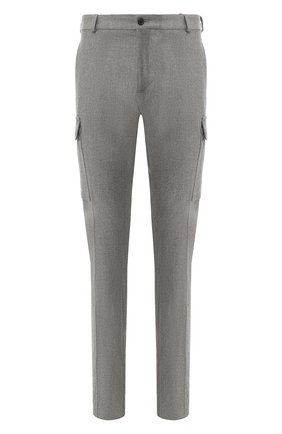 Мужские шерстяные брюки-карго прямого кроя RALPH LAUREN серого цвета, арт. 790717889 | Фото 1 (Длина (брюки, джинсы): Стандартные; Материал внешний: Шерсть; Статус проверки: Проверено, Проверена категория; Силуэт М (брюки): Карго; Случай: Повседневный)