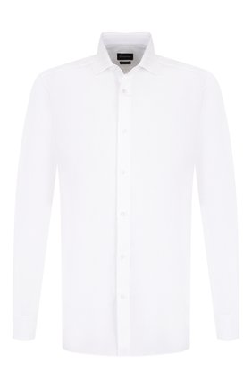 Мужская хлопковая сорочка с воротником кент ERMENEGILDO ZEGNA белого цвета по цене 29950 руб., арт. 401063/9HS0MT | Фото 1 Мужская хлопковая сорочка с воротником кент ERMENEGILDO ZEGNA белого цвета, арт. 401063/9HS0MT | Фото 1 (Статус проверки: Проверена категория, Проверено; Материал внешний: Хлопок; Мужское Кросс-КТ: Сорочка-одежда; Длина (для топов): Стандартные; Рукава: Длинные; Принт: Однотонные; Случай: Формальный; Манжеты: На пуговицах; Воротник: Кент)