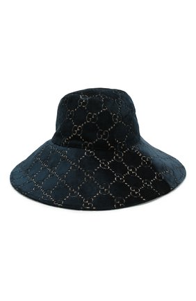 Вельветовая шляпа GG Gucci, темно-синего цвета, арт. 500267/3HD86 в ЦУМ | Фото №2 Вельветовая шляпа GG Gucci темно-синего цвета | Фото №2