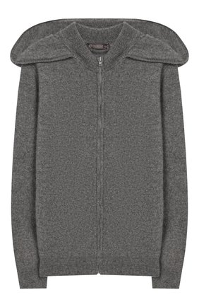 Детский кашемировый кардиган на молнии с капюшоном GIORGETTI CASHMERE серого цвета по цене 28900 руб., арт. MB452/8A-14ACANT | Фото 1 Детский кашемировый кардиган на молнии с капюшоном GIORGETTI CASHMERE серого цвета, арт. MB452/8A-14ACANT | Фото 1 (Рукава: Длинные; Материал внешний: Шерсть, Кашемир; Статус проверки: Проверено, Проверена категория; Мальчики Кросс-КТ: Кардиган-одежда)