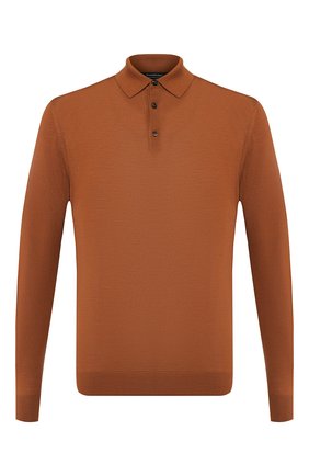 Мужское шерстяное поло с длинными рукавами ERMENEGILDO ZEGNA светло-коричневого цвета по цене 69950 руб., арт. URM00/132 | Фото 1 Мужское шерстяное поло с длинными рукавами ERMENEGILDO ZEGNA светло-коричневого цвета, арт. URM00/132 | Фото 1 (Статус проверки: Проверена категория; Рукава: Длинные; Материал внешний: Шерсть; Big photo: Big photo; Длина (для топов): Стандартные; Застежка: Пуговицы; Кросс-КТ: Трикотаж)