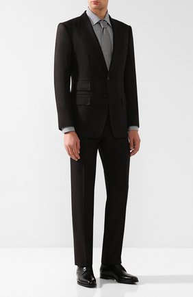 Мужская хлопковая сорочка с воротником кент TOM FORD черного цвета по цене 35300 руб., арт. 4FT102/94S1JE | Фото 2 Мужская хлопковая сорочка с воротником кент TOM FORD черного цвета, арт. 4FT102/94S1JE | Фото 2