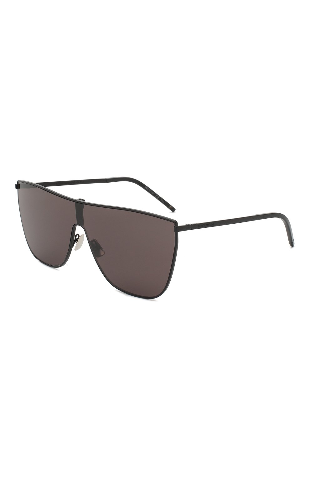 Женские солнцезащитные очки SAINT LAURENT черного цвета, арт. SL 1 MASK 001 | Фото 1