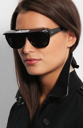 Женские солнцезащитные очки DIOR черного цвета по цене 28100 руб., арт. DI0RCLUB2 807 | Фото 2 Женские солнцезащитные очки DIOR черного цвета, арт. DI0RCLUB2 807 | Фото 2