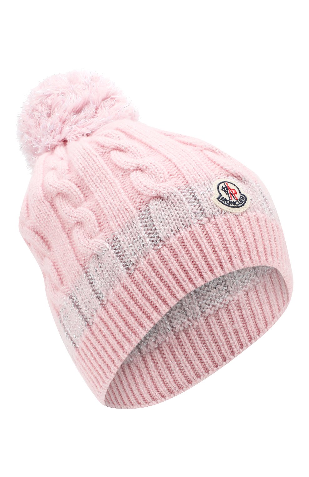 Детского кашемировая шапка MONCLER ENFANT розового цвета, арт. D2-954-99217-05-999DY | Фото 1