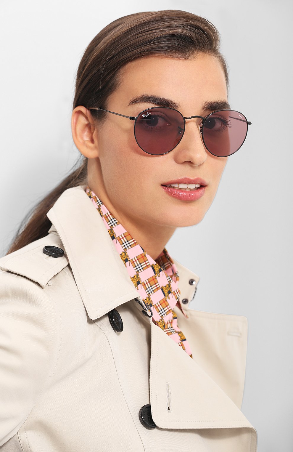 Женские розовые солнцезащитные очки Ray-Ban, арт. 3447-9066Z0 купить в ЦУМ | Фото №2 Солнцезащитные очки Ray-Ban розовые | Фото №2