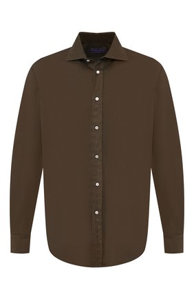 Мужская хлопковая рубашка с воротником кент RALPH LAUREN хаки цвета по цене 33600 руб., арт. 790721005 | Фото 1 Мужская хлопковая рубашка с воротником кент RALPH LAUREN хаки цвета, арт. 790721005 | Фото 1