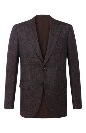 Мужской однобортный пиджак из шерсти ZEGNA COUTURE темно-бордового цвета по цене 206500 руб., арт. 450N24/12C2N0 | Фото 1 Мужской однобортный пиджак из шерсти ZEGNA COUTURE темно-бордового цвета, арт. 450N24/12C2N0 | Фото 1
