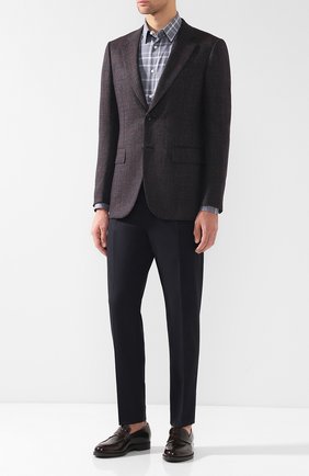 Мужской однобортный пиджак из шерсти ZEGNA COUTURE темно-бордового цвета по цене 206500 руб., арт. 450N24/12C2N0 | Фото 2 Мужской однобортный пиджак из шерсти ZEGNA COUTURE темно-бордового цвета, арт. 450N24/12C2N0 | Фото 2