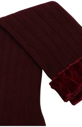 Детские хлопковые гольфы с декором La Perla бордового цвета, арт. 48466H/9-12 в ЦУМ | Фото №2 Детские хлопковые гольфы с декором La Perla бордового цвета | Фото №2