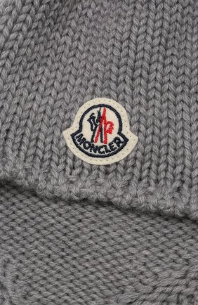 Шерстяная шапка с кисточками Moncler Enfant серого цвета, арт. D2-954-99203-05-979CG в ЦУМ | Фото №3 Шерстяная шапка с кисточками Moncler Enfant серого цвета | Фото №3