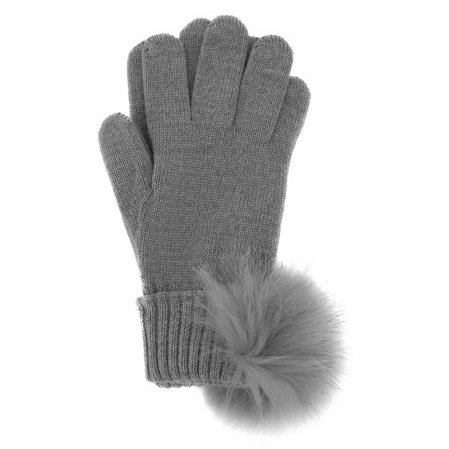 Шерстяные перчатки с помпоном Moncler Enfant D2-954-99500-05-979CE