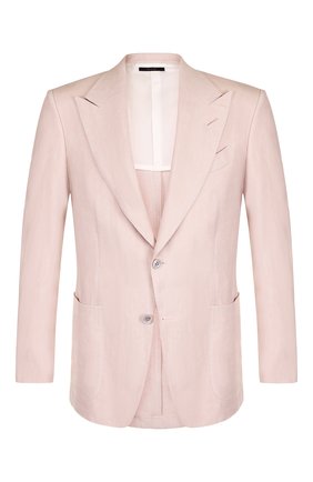 Мужской льняной пиджак TOM FORD розового цвета по цене 361000 руб., арт. 373R28/15HA40 | Фото 1 Мужской льняной пиджак TOM FORD розового цвета, арт. 373R28/15HA40 | Фото 1 (Рукава: Длинные; Длина (для топов): Стандартные; Материал внешний: Лен; 1-2-бортные: Однобортные; Пиджаки М: Приталенный; Стили: Романтичный; Случай: Вечерний)