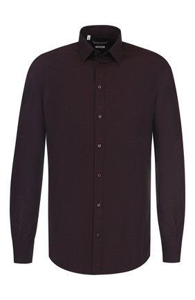 Мужская хлопковая сорочка с воротником кент DOLCE & GABBANA бордового цвета по цене 33050 руб., арт. G5EJ0T/FJ5FP | Фото 1 Мужская хлопковая сорочка с воротником кент DOLCE & GABBANA бордового цвета, арт. G5EJ0T/FJ5FP | Фото 1