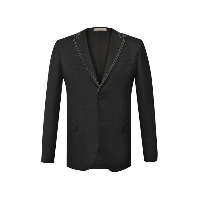 Однобортный пиджак из смеси шерсти и вискозы Bottega Veneta 531843/VESV1