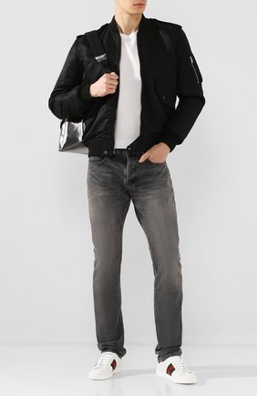 Мужские кожаные кеды ace GUCCI белого цвета по цене 43900 руб., арт. 429446/A38G0 | Фото 2 Мужские кожаные кеды ace GUCCI белого цвета, арт. 429446/A38G0 | Фото 2