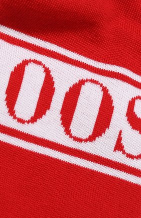 Детский шерстяной шарф CANADA GOOSE красного цвета по цене 6525 руб., арт. 6955K | Фото 2 Детский шерстяной шарф CANADA GOOSE красного цвета, арт. 6955K | Фото 2