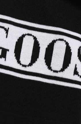 Детский шерстяной шарф CANADA GOOSE черного цвета по цене 6525 руб., арт. 6955K | Фото 2 Детский шерстяной шарф CANADA GOOSE черного цвета, арт. 6955K | Фото 2