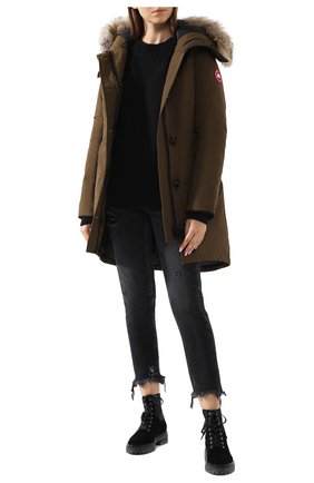 Женская парка rossclair CANADA GOOSE хаки цвета по цене 99500 руб., арт. 2580L | Фото 2 Женская парка rossclair CANADA GOOSE хаки цвета, арт. 2580L | Фото 2