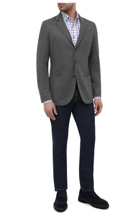Мужской кашемировый пиджак LORO PIANA темно-серого цвета по цене 351500 руб., арт. FAI2695 | Фото 2 Мужской кашемировый пиджак LORO PIANA темно-серого цвета, арт. FAI2695 | Фото 2 (Длина (для топов): Стандартные; Материал внешний: Шерсть, Кашемир; Big photo: Big photo; Пиджаки М: Приталенный; Случай: Повседневный; Рукава: Длинные; Стили: Кэжуэл; 1-2-бортные: Однобортные; Кросс-КТ: Трикотаж)