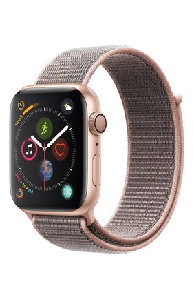Apple Watch Series 4 (GPS) 44mm Gold Aluminium Case with Pink Sand Sport Loop Apple, цвет , арт. MU6G2RU/A в ЦУМ | Фото №1 Apple Watch Series 4 (GPS) 44mm Gold Aluminium Case with Pink Sand Sport Loop Apple | Фото №1