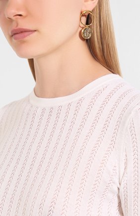 Женские серьги emoji CHLOÉ золотого цвета по цене 28050 руб., арт. CHC18WFE38CB7 | Фото 2 Женские серьги emoji CHLOÉ золотого цвета, арт. CHC18WFE38CB7 | Фото 2