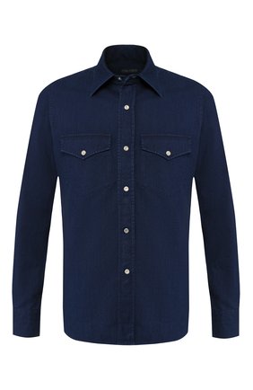 Мужская джинсовая рубашка TOM FORD синего цвета по цене 44900 руб., арт. 4FT440/94MAHA | Фото 1 Мужская джинсовая рубашка TOM FORD синего цвета, арт. 4FT440/94MAHA | Фото 1