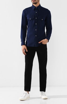 Мужская джинсовая рубашка TOM FORD синего цвета по цене 44900 руб., арт. 4FT440/94MAHA | Фото 2 Мужская джинсовая рубашка TOM FORD синего цвета, арт. 4FT440/94MAHA | Фото 2