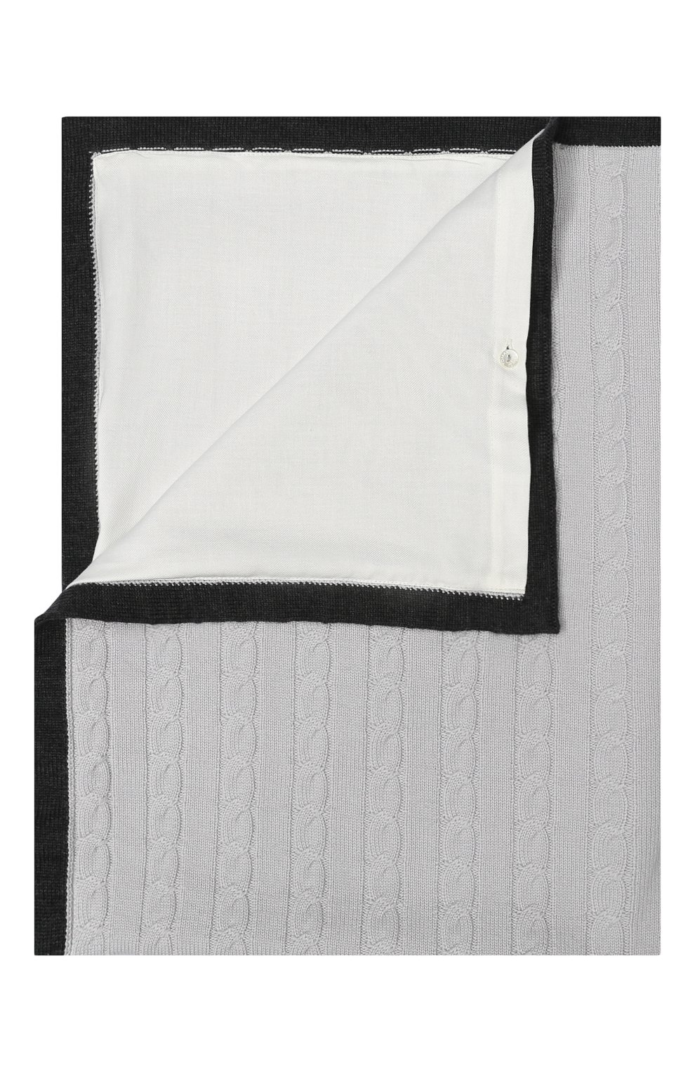 Детского шерстяное одеяло BABY T светло-серого цвета, арт. 18AI807C0I | Фото 1 (Материал: Текстиль, Шерсть; Статус проверки: Проверено, Проверена категория)
