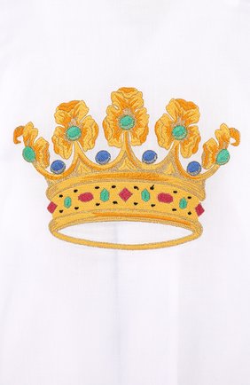 Женская хлопковая пижама с поясом LORETTA CAPONI белого цвета по цене 23950 руб., арт. 182K01188300701 | Фото 3 Женская хлопковая пижама с поясом LORETTA CAPONI белого цвета, арт. 182K01188300701 | Фото 3