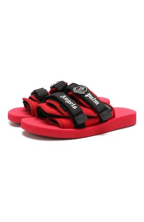Текстильные шлепанцы Moncler Palm Angels | Фото №1 Текстильные шлепанцы Moncler Palm Angels | Фото №1