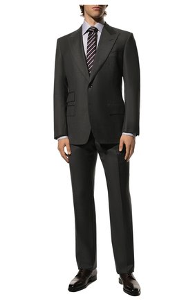 Мужская хлопковая сорочка TOM FORD светло-серого цвета по цене 57250 руб., арт. 4FT191/94S1JE | Фото 2 Мужская хлопковая сорочка TOM FORD светло-серого цвета, арт. 4FT191/94S1JE | Фото 2 (Рукава: Длинные; Материал внешний: Хлопок; Длина (для топов): Стандартные; Статус проверки: Проверено, Проверена категория; Случай: Формальный; Воротник: Кент; Манжеты: На пуговицах; Принт: Однотонные; Региональные ограничения белый список (Axapta Mercury): RU)