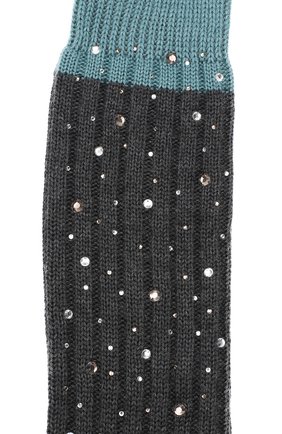 Детские гольфы из смеси шерсти и шелка LA PERLA серого цвета по цене 5495 руб., арт. 48860/4-6 | Фото 2 Детские гольфы из смеси шерсти и шелка LA PERLA серого цвета, арт. 48860/4-6 | Фото 2